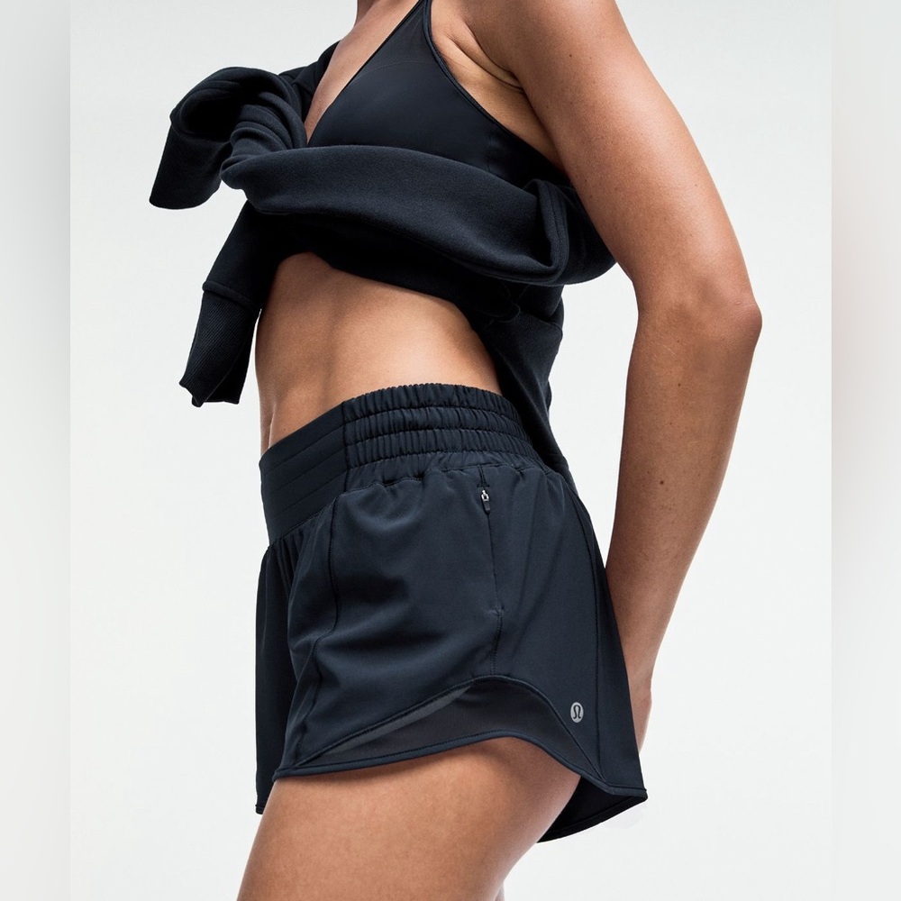 lululemon athletica Black Hotty Hot Lined 2.5” Short